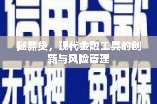 焦作随薪贷，现代金融工具的创新与风险管理