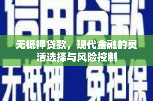 焦作无抵押贷款，现代金融的灵活选择与风险控制