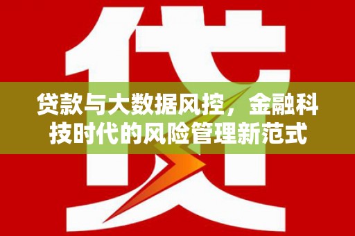 焦作贷款与大数据风控，金融科技时代的风险管理新范式