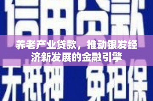焦作养老产业贷款，推动银发经济新发展的金融引擎