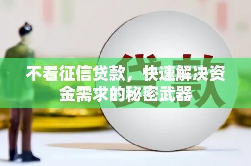 焦作不看征信贷款，快速解决资金需求的秘密武器