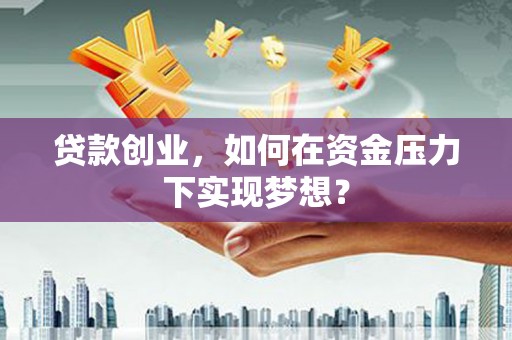 焦作贷款创业，如何在资金压力下实现梦想？