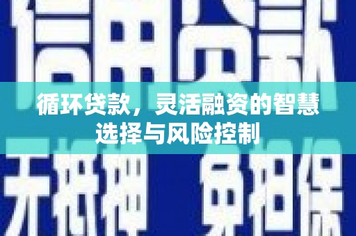 焦作循环贷款，灵活融资的智慧选择与风险控制