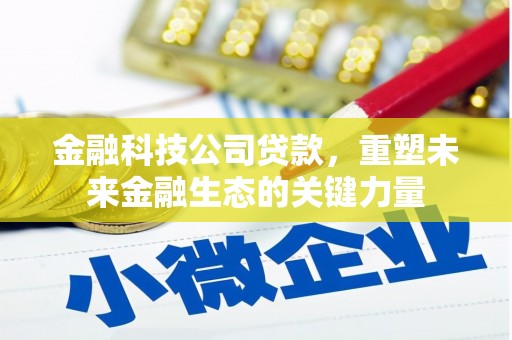 焦作金融科技公司贷款，重塑未来金融生态的关键力量
