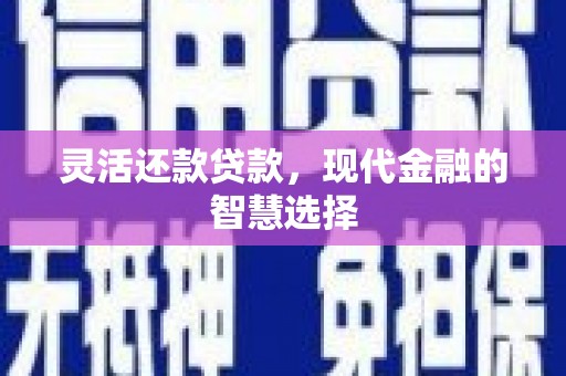 焦作灵活还款贷款，现代金融的智慧选择