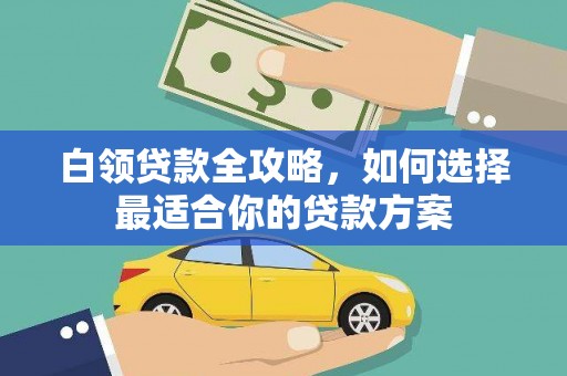 焦作白领贷款全攻略，如何选择最适合你的贷款方案